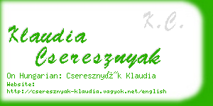 klaudia cseresznyak business card